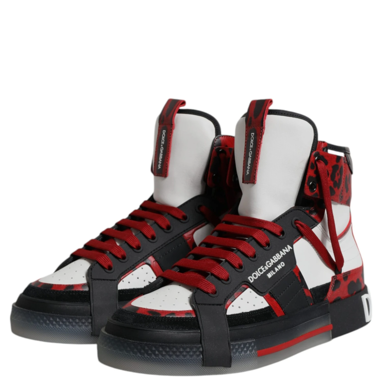 Multicolor Leather High Top Sneakers Shoes