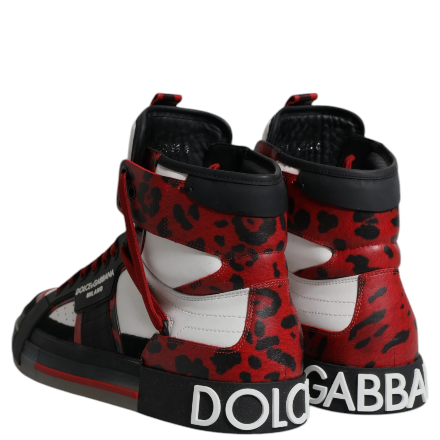 Multicolor Leather High Top Sneakers Shoes