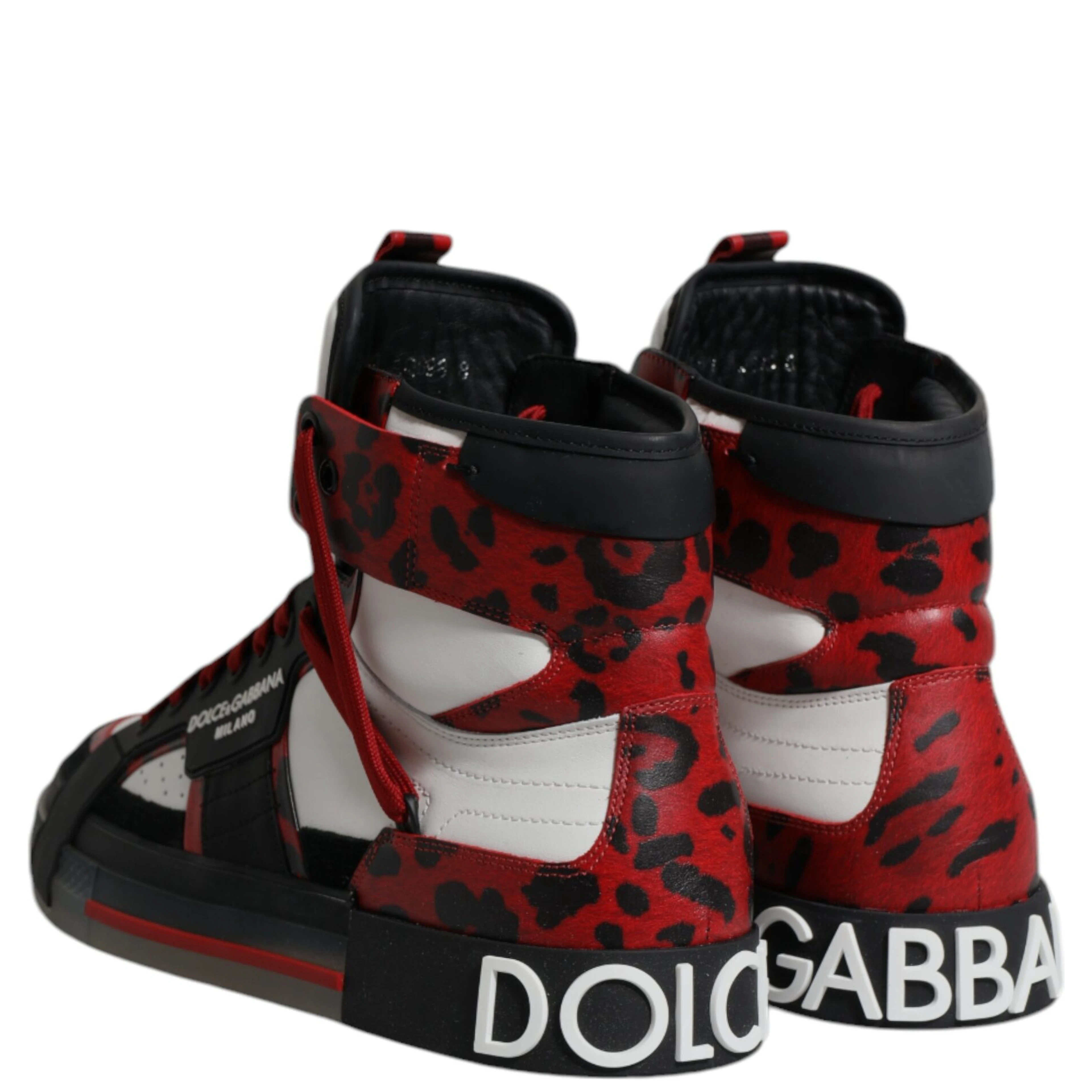 Multicolor Leather High Top Sneakers Shoes