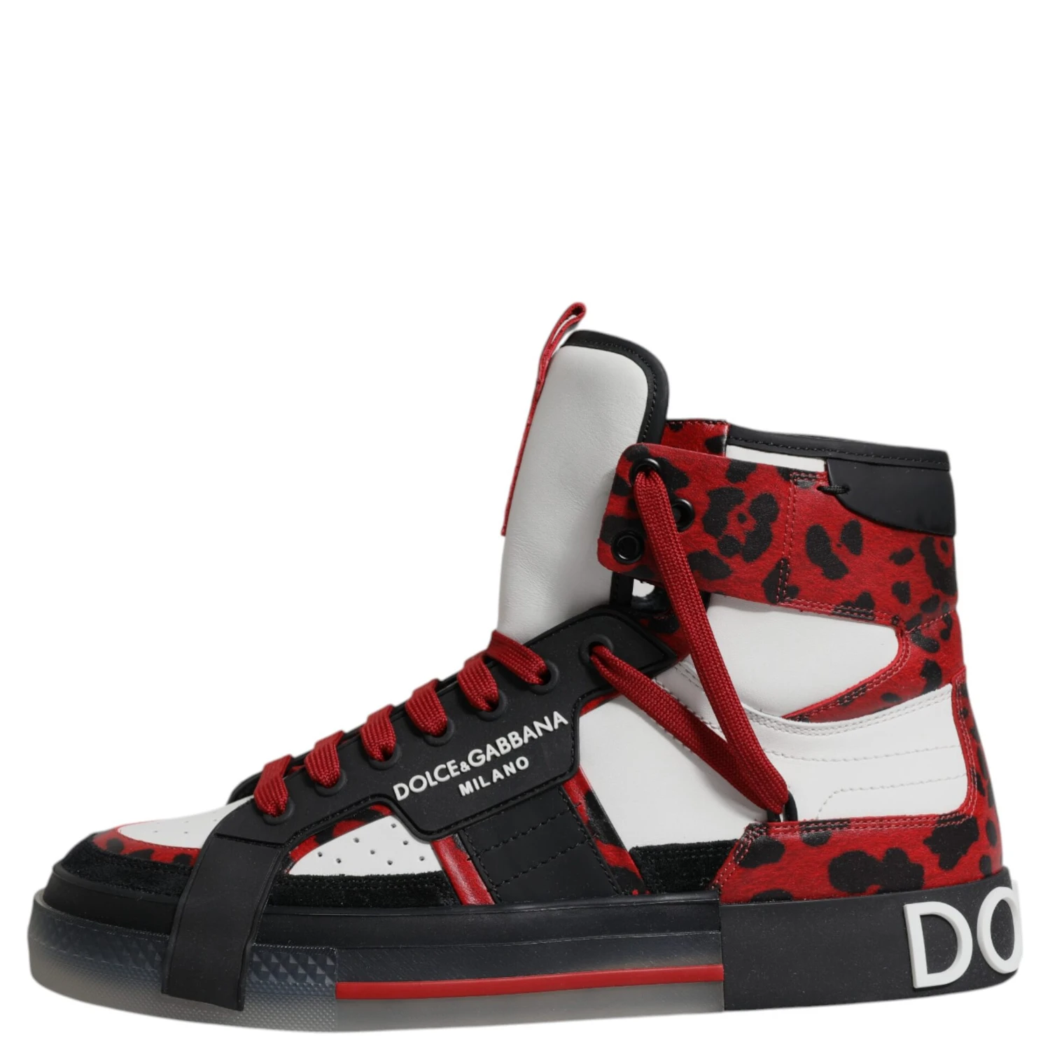 Multicolor Leather High Top Sneakers Shoes
