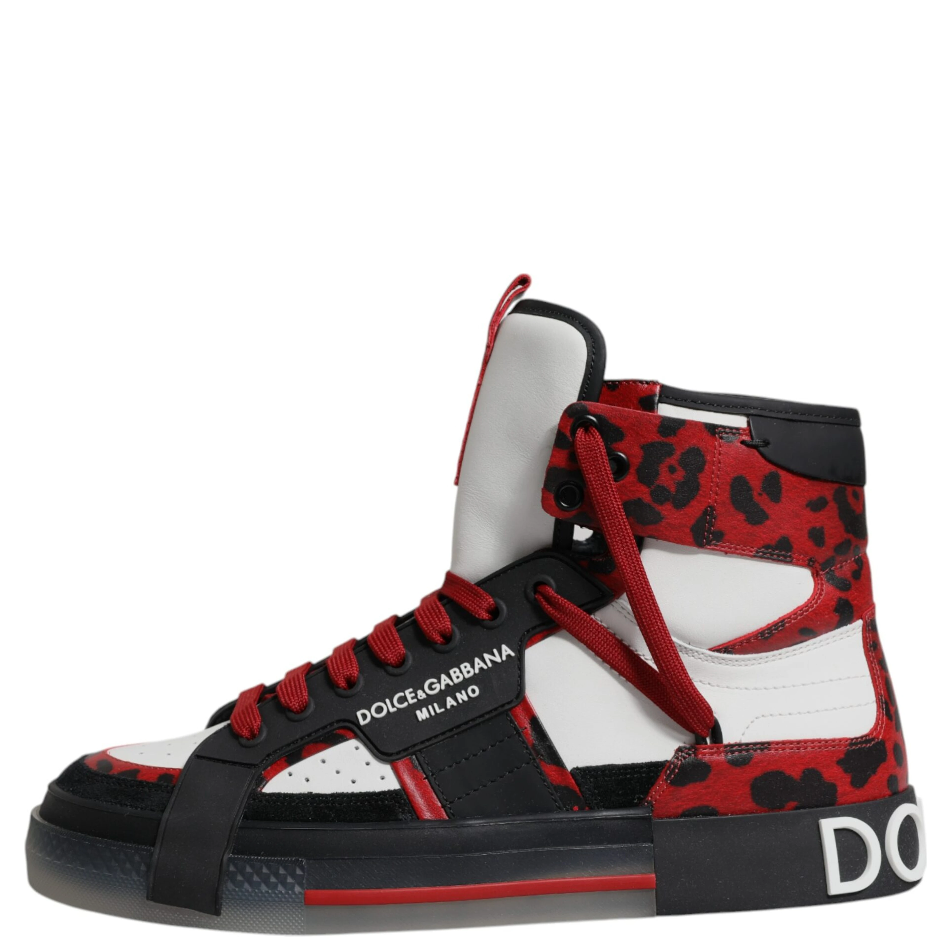 Multicolor Leather High Top Sneakers Shoes