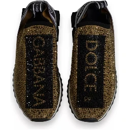 Gold Rhinestones Sorrento Sneakers Shoes