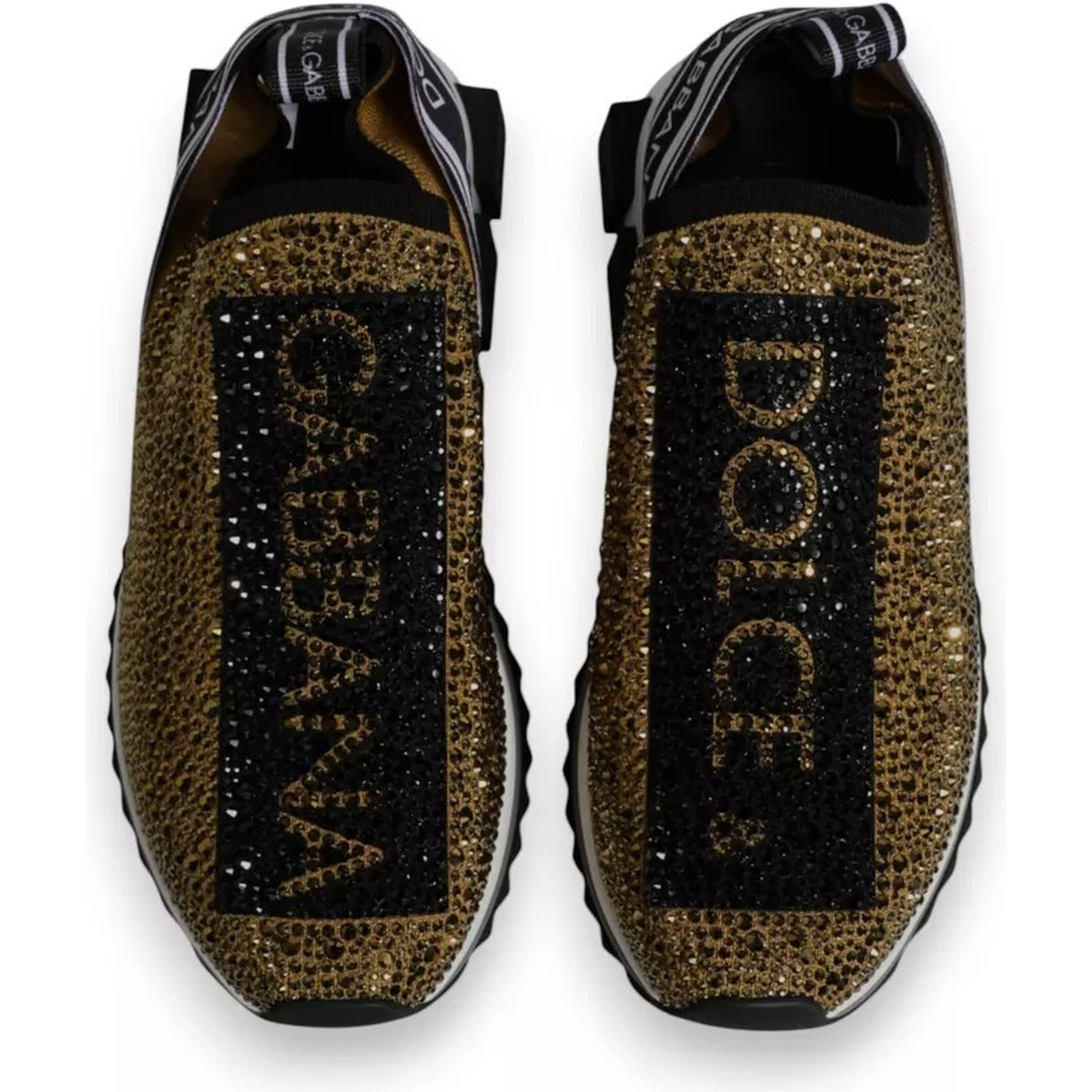 Gold Rhinestones Sorrento Sneakers Shoes