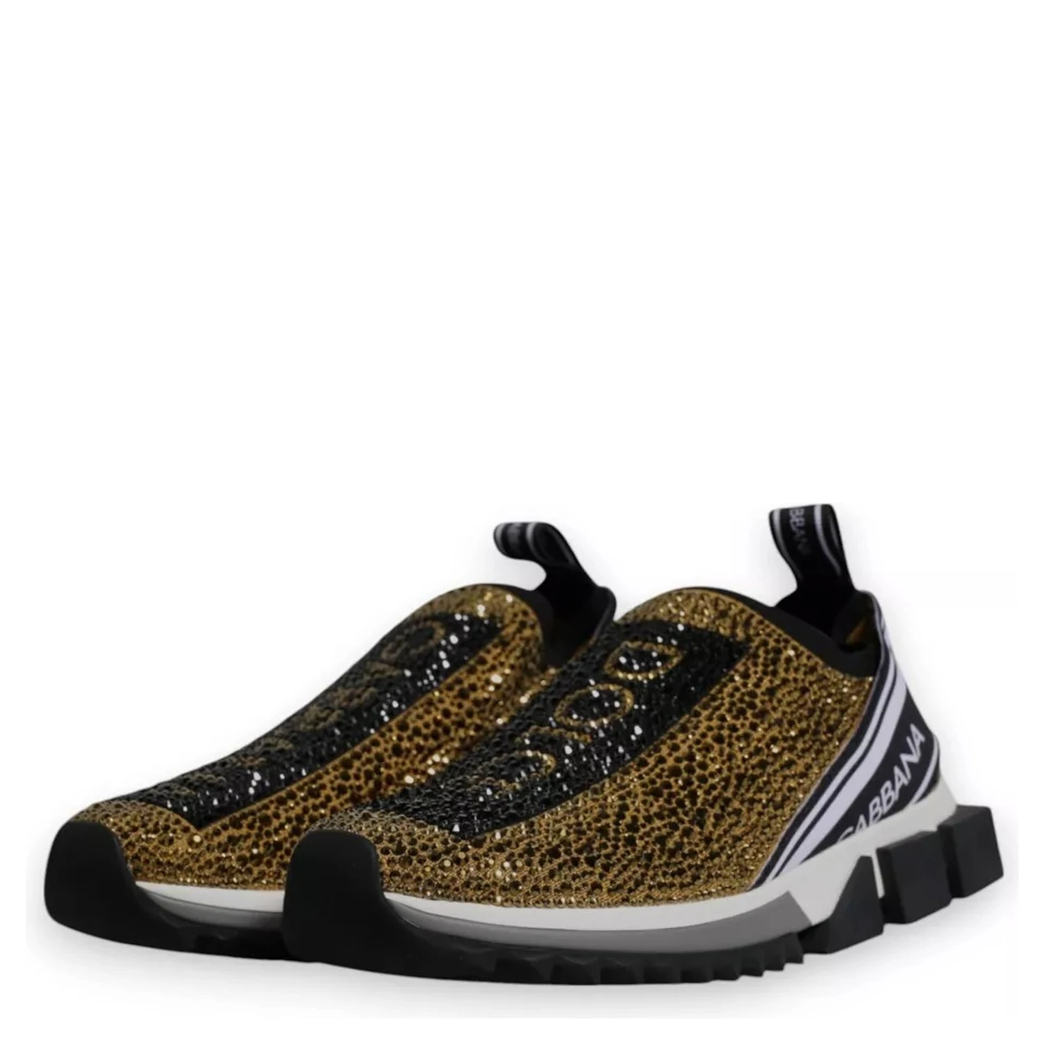 Gold Rhinestones Sorrento Sneakers Shoes