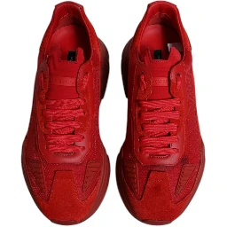 Red Leather Daymaster Low Top Sneakers Shoes