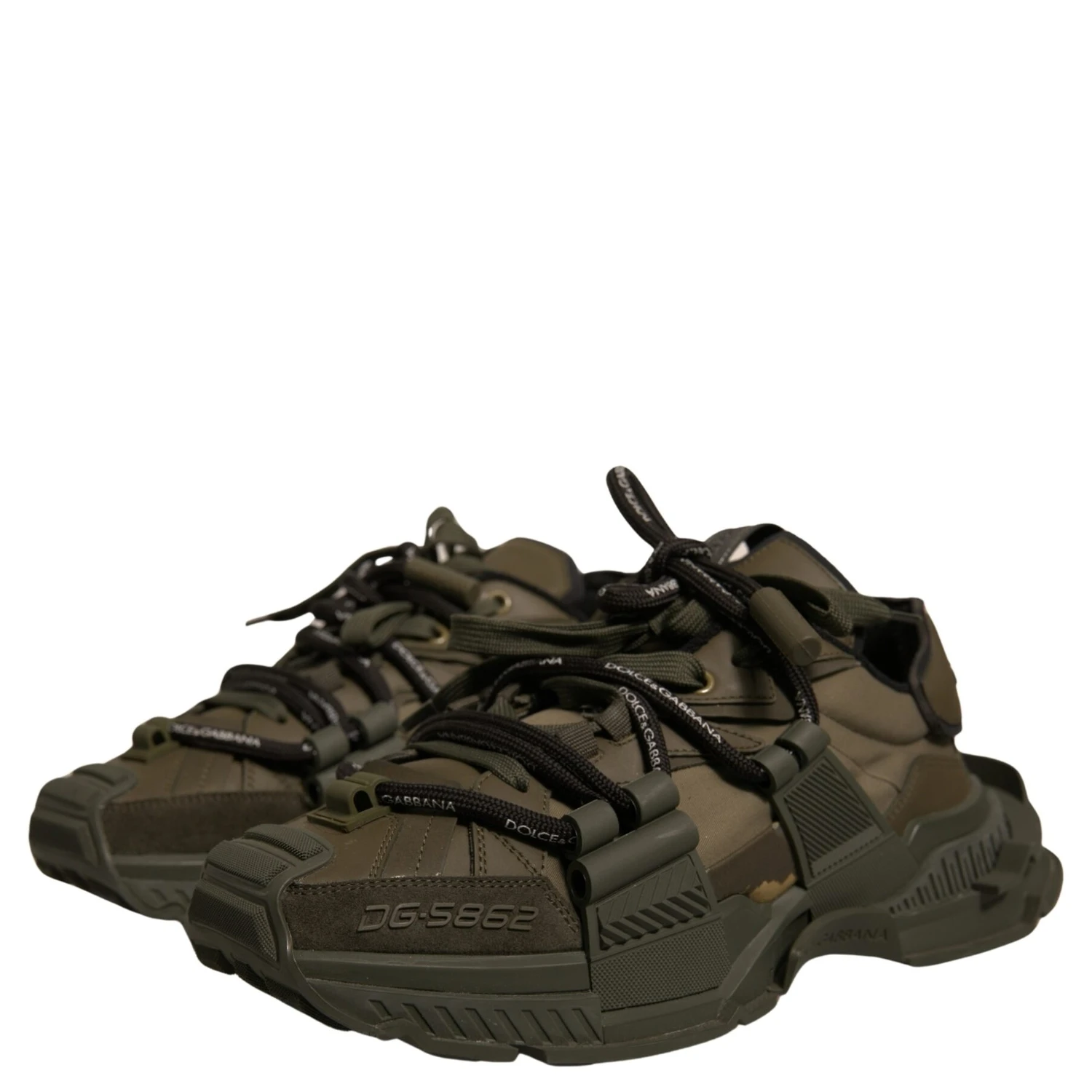Military Green Space Low Top Sneakers Shoes