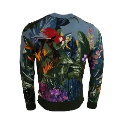 Jungle Wool Silk Pullover Logo Sweater