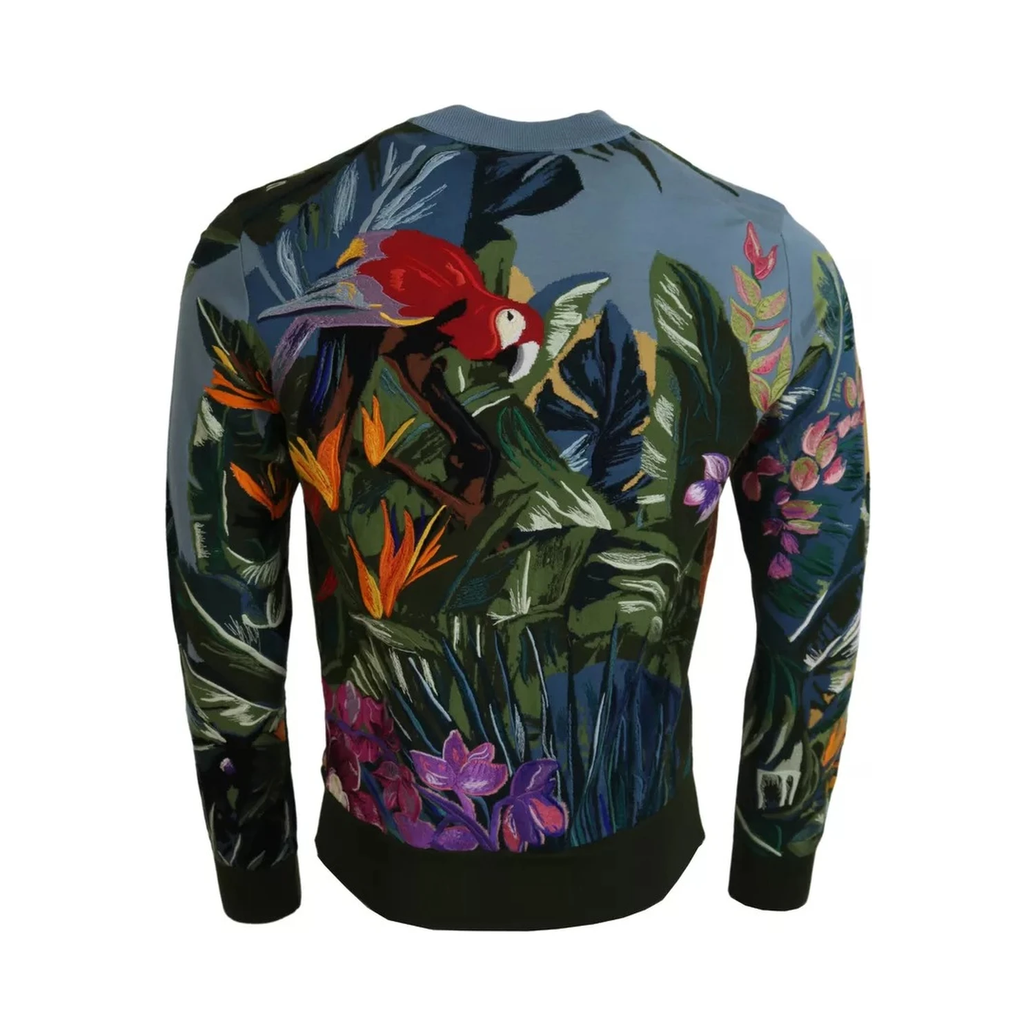 Jungle Wool Silk Pullover Logo Sweater