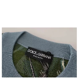 Jungle Wool Silk Pullover Logo Sweater
