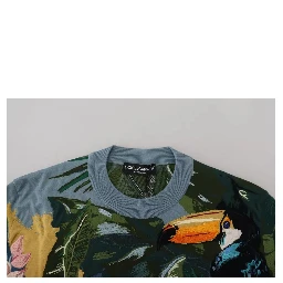 Jungle Wool Silk Pullover Logo Sweater