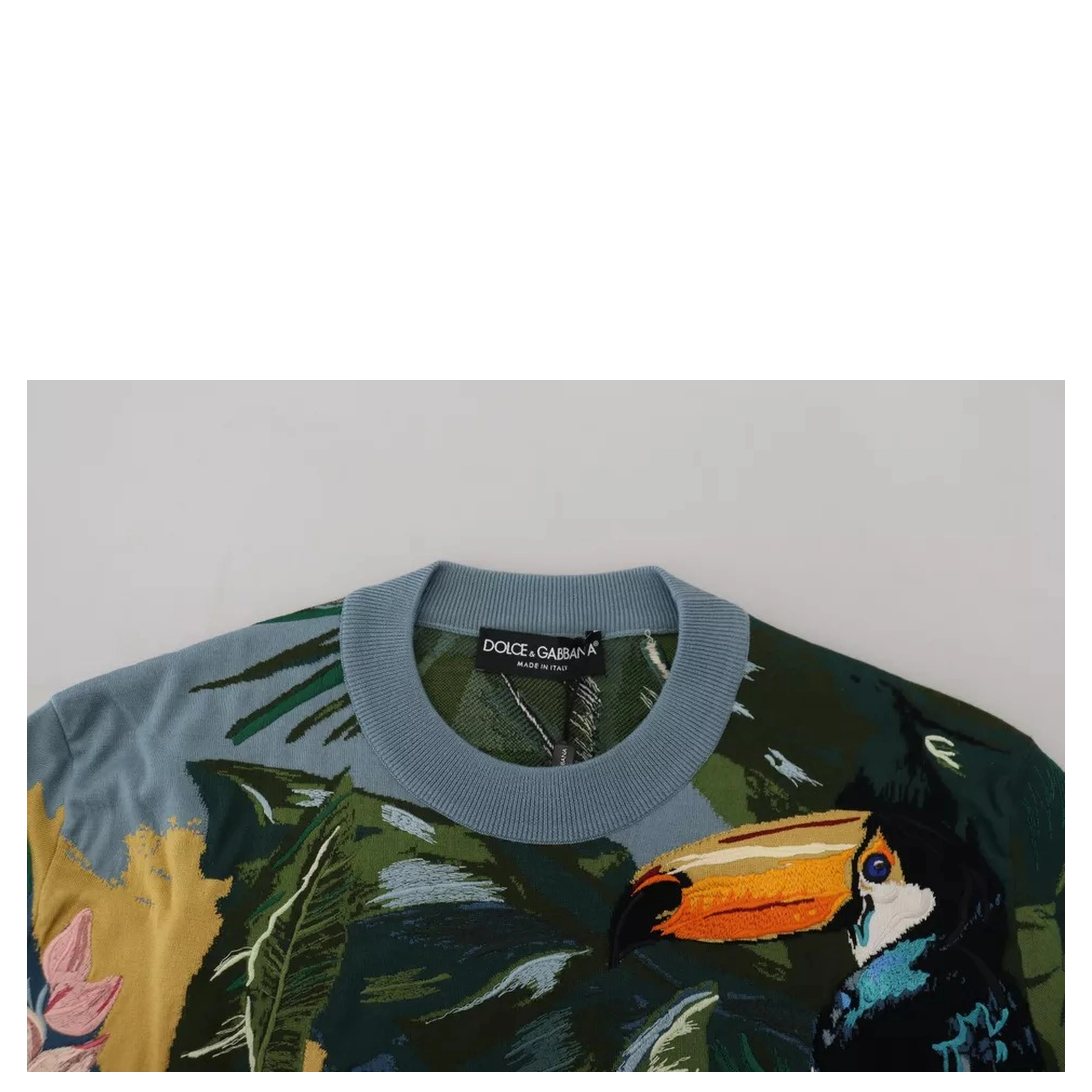 Jungle Wool Silk Pullover Logo Sweater