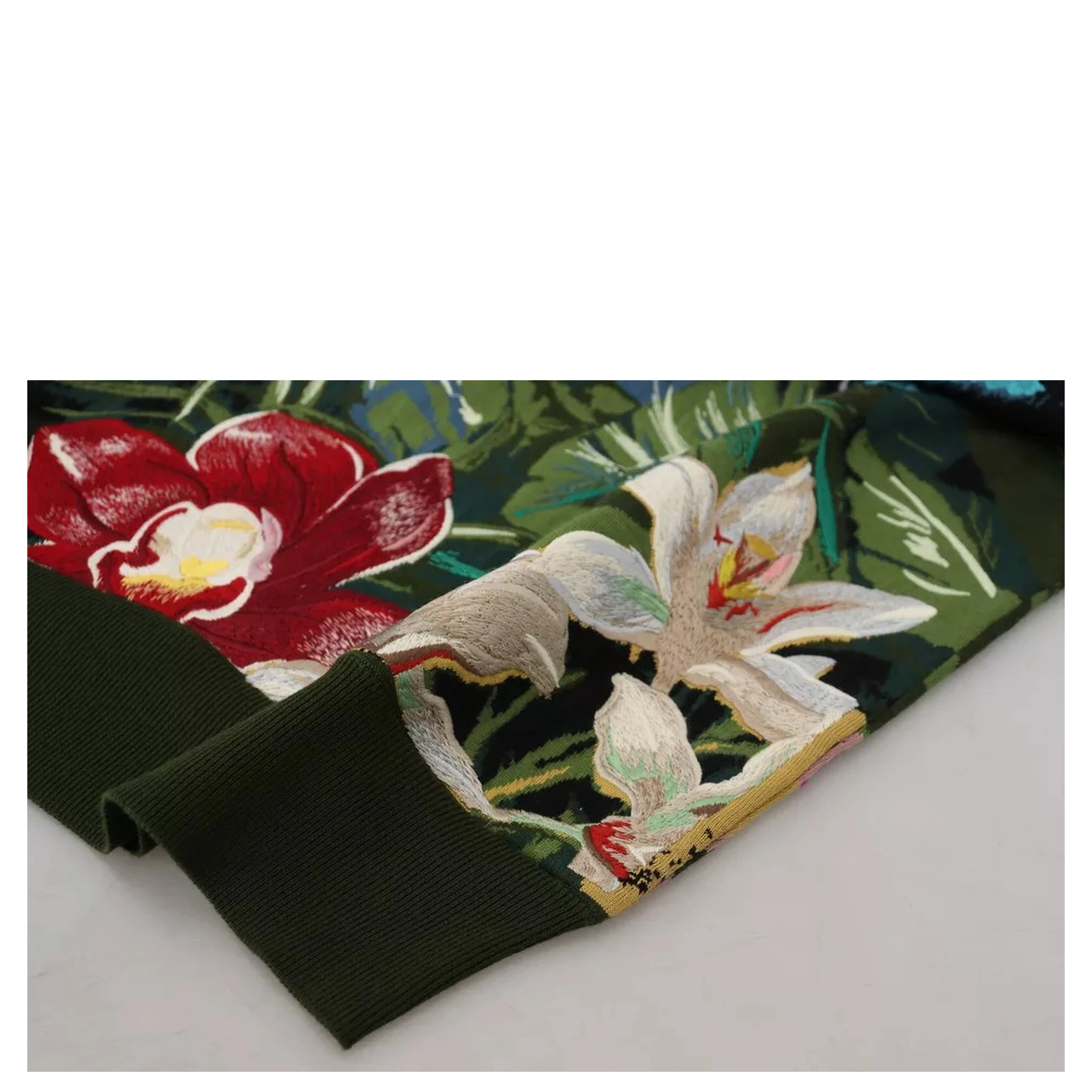 Jungle Wool Silk Pullover Logo Sweater