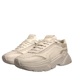 White Daymaster Leather Low Top Sneakers Shoes