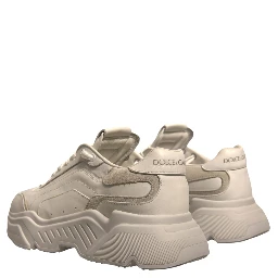 White Daymaster Leather Low Top Sneakers Shoes