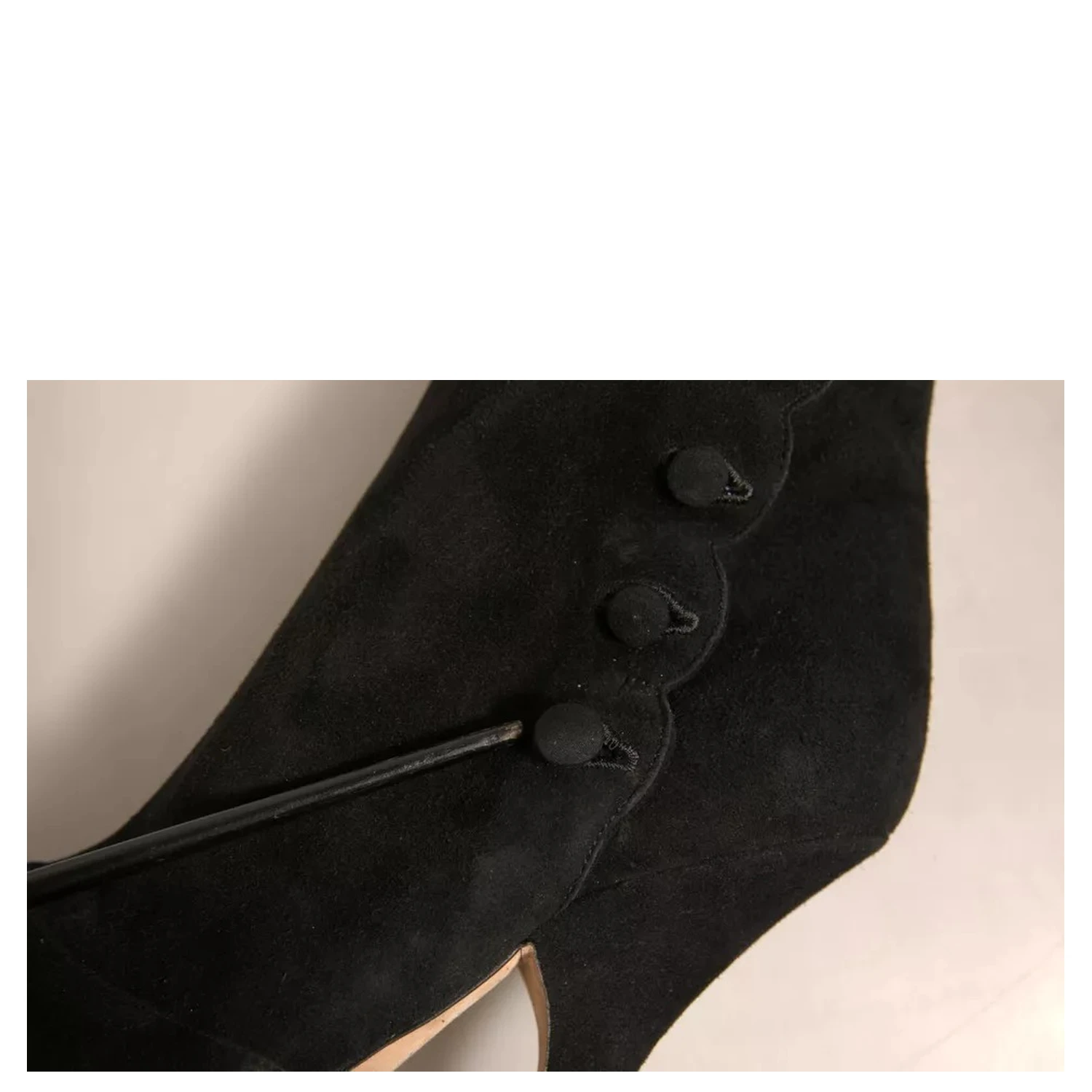 Black Suede Heels Knee High Boots Shoes