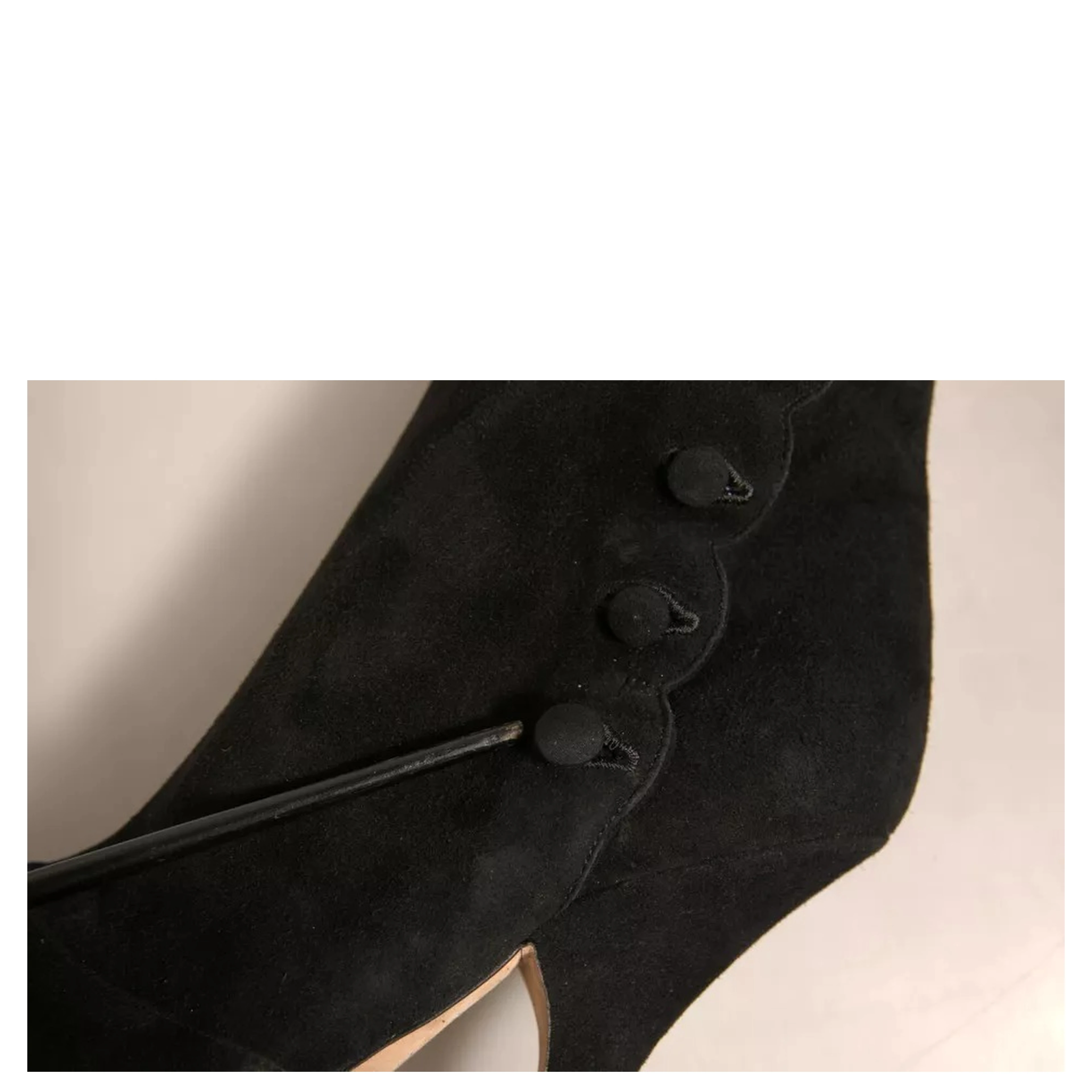 Black Suede Heels Knee High Boots Shoes