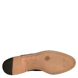 Black White Leather Lace Up Flats Ankle Boots Shoes