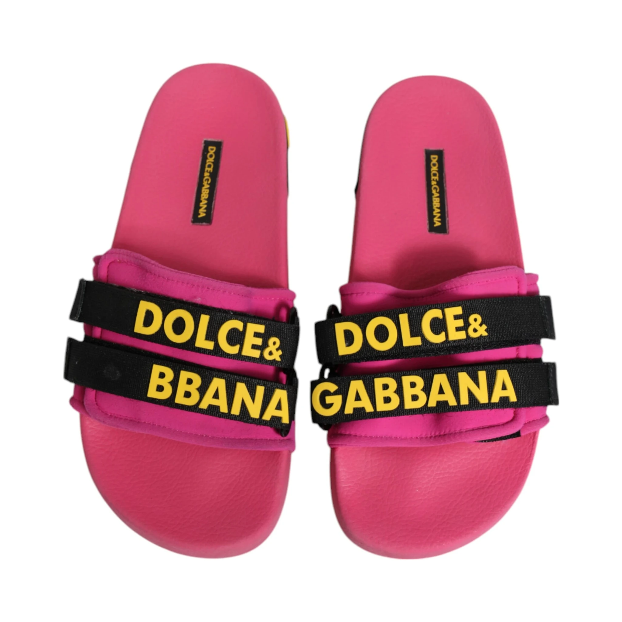 Fuchsia Neoprene Slides Flats Beachwear Shoes