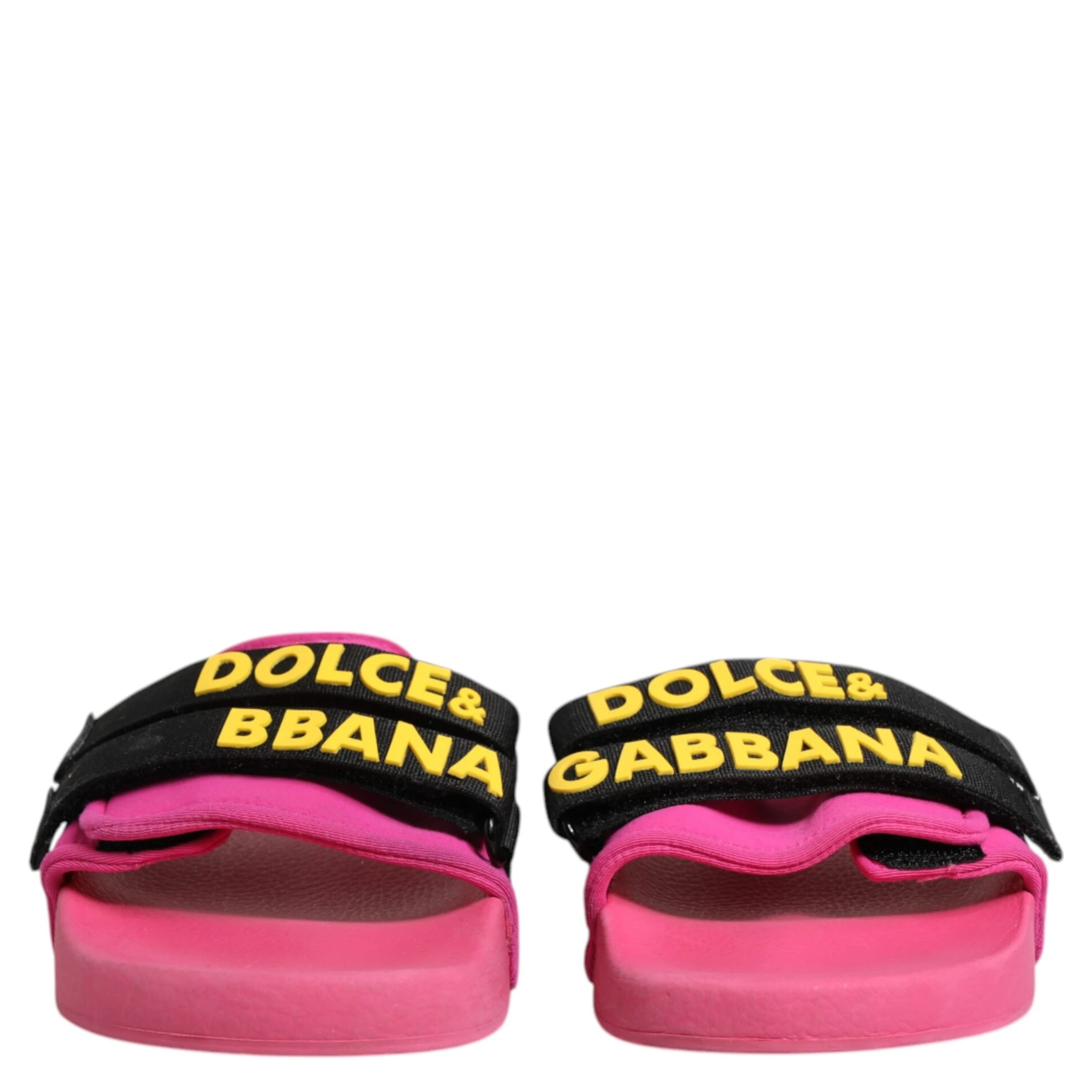 Fuchsia Neoprene Slides Flats Beachwear Shoes