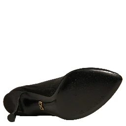 Black Silk Mesh Sock Style Heels Boots Shoes