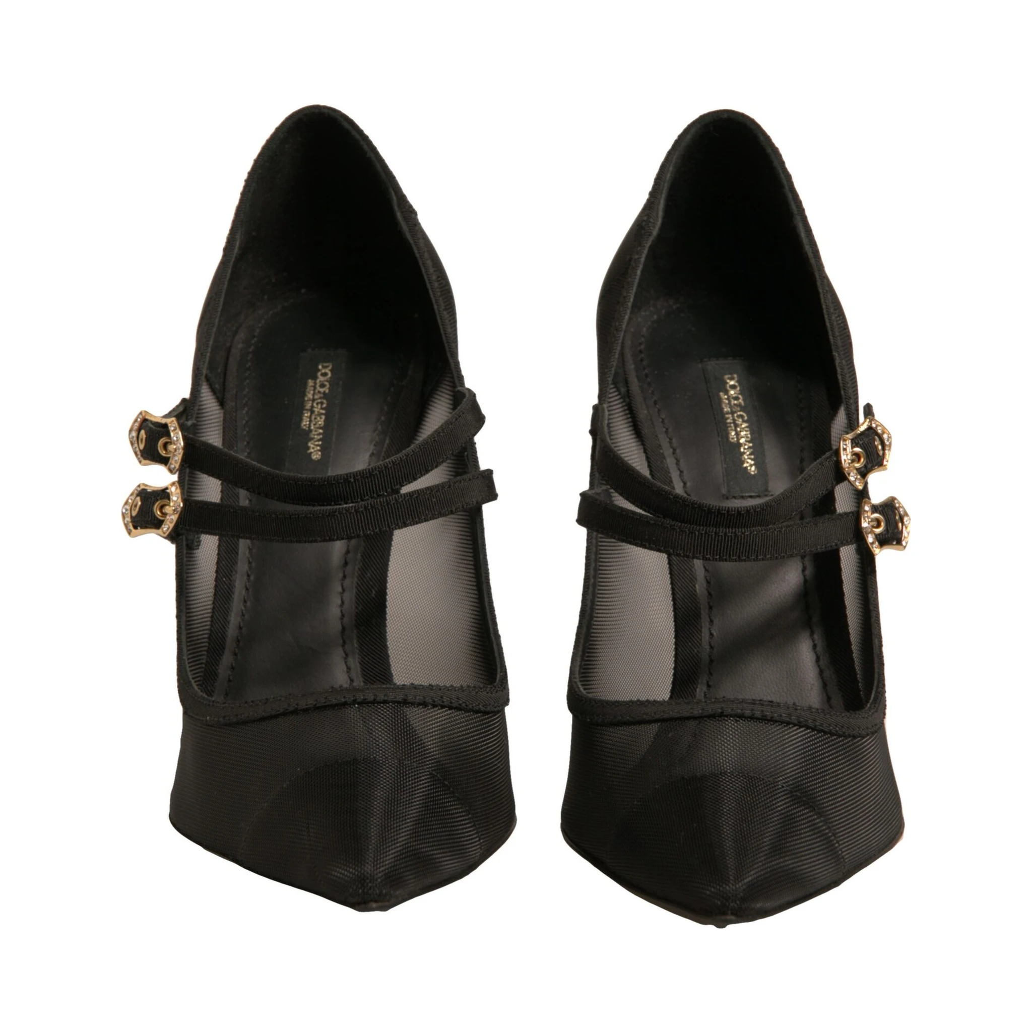Black Mesh Mary Jane High Heels Pumps Shoes
