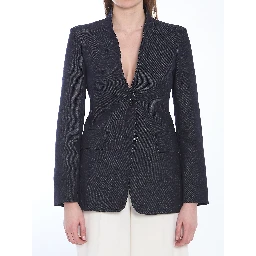 Slim-fit single-breasted blazer