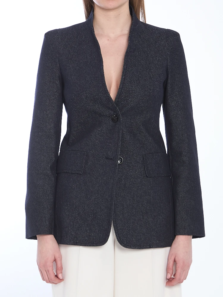 Slim-fit single-breasted blazer