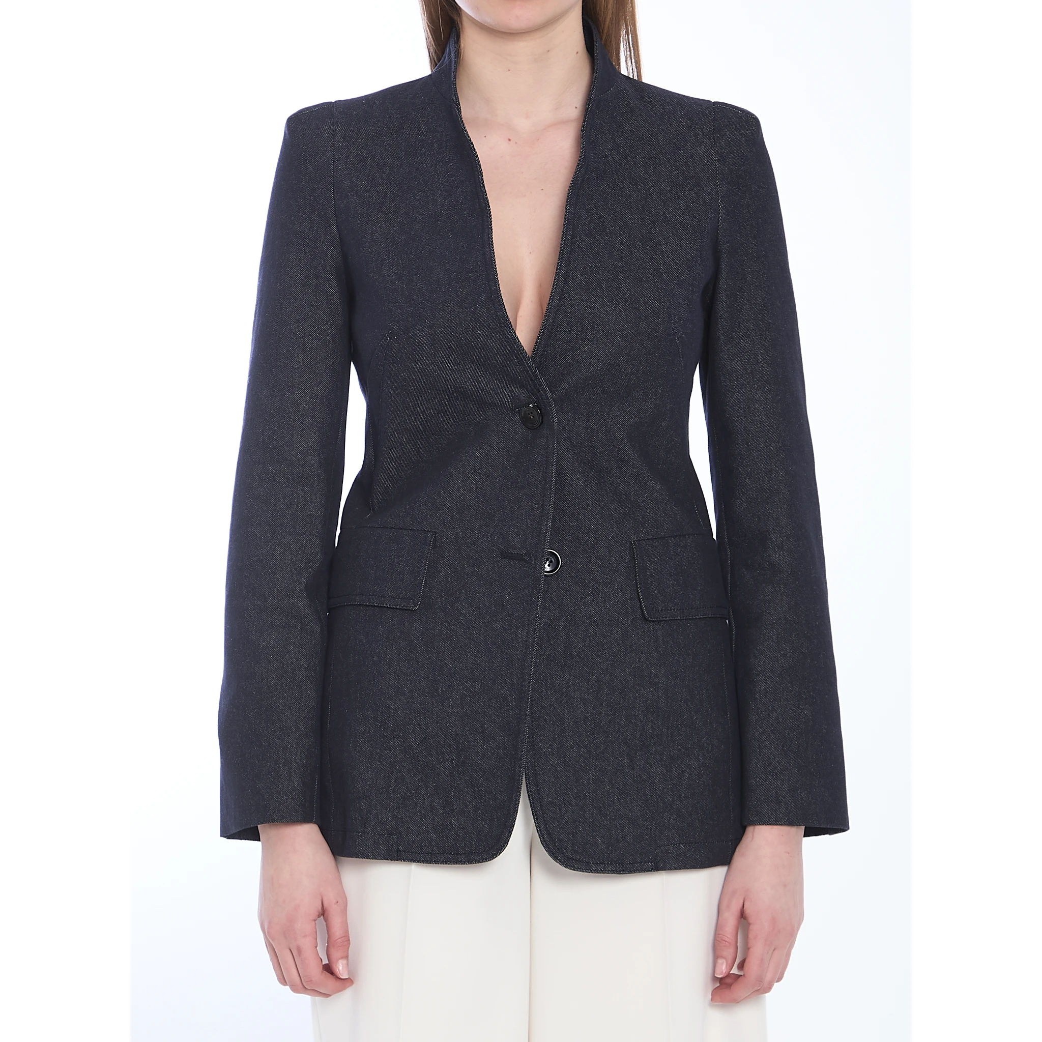 Slim-fit single-breasted blazer