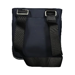 Blue Polyester Shoulder Bag