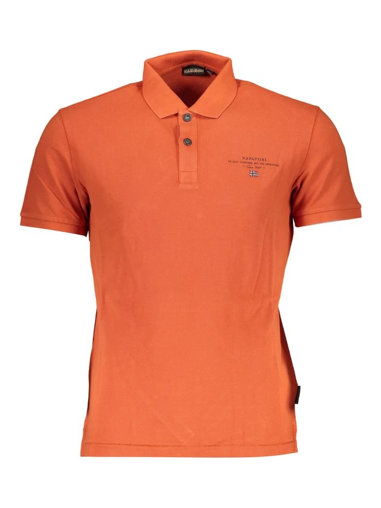 Orange Cotton Polo Shirt