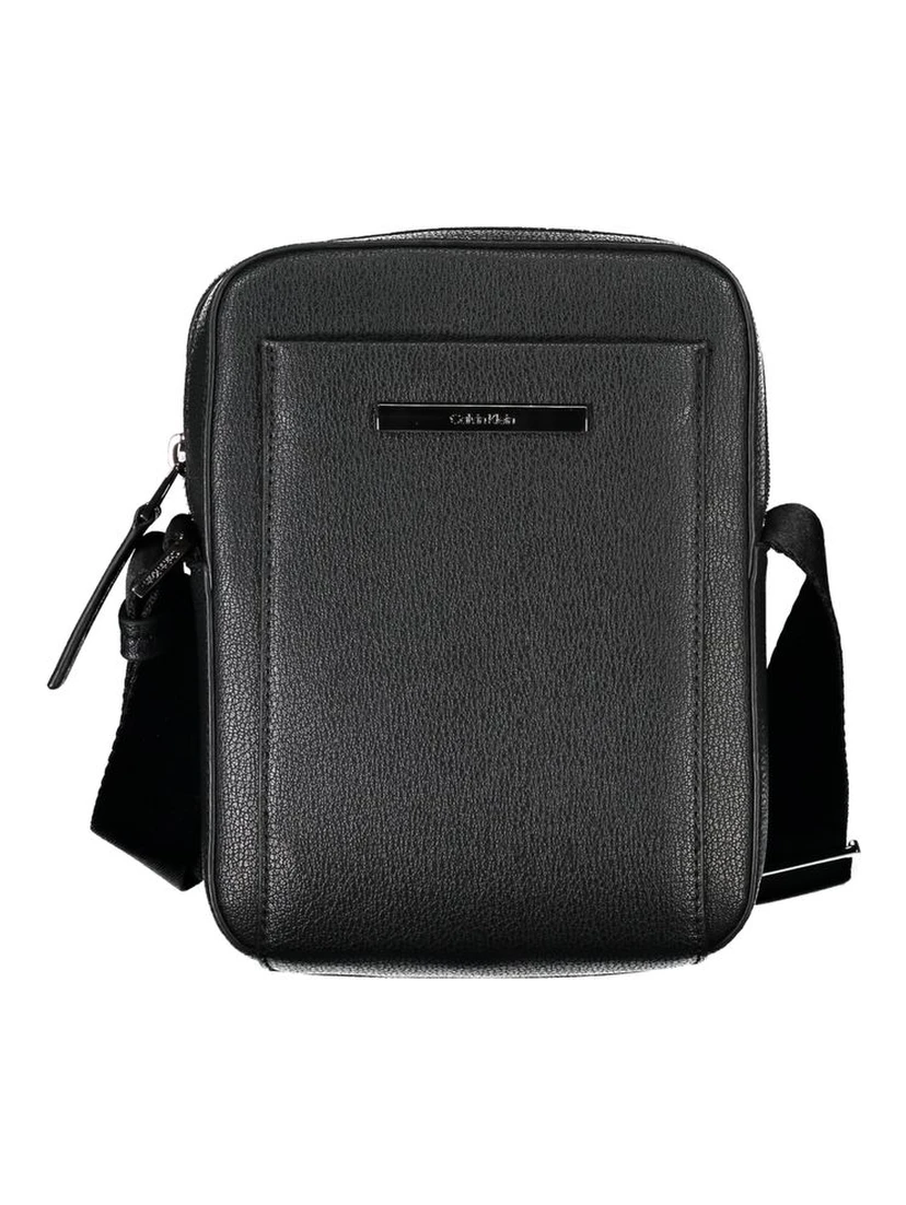 Black Polyester Shoulder Bag