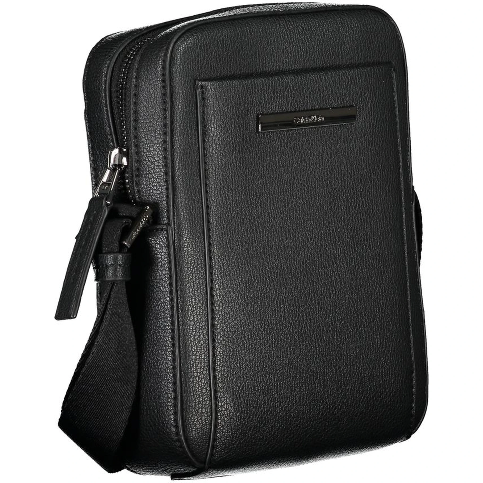Black Polyester Shoulder Bag