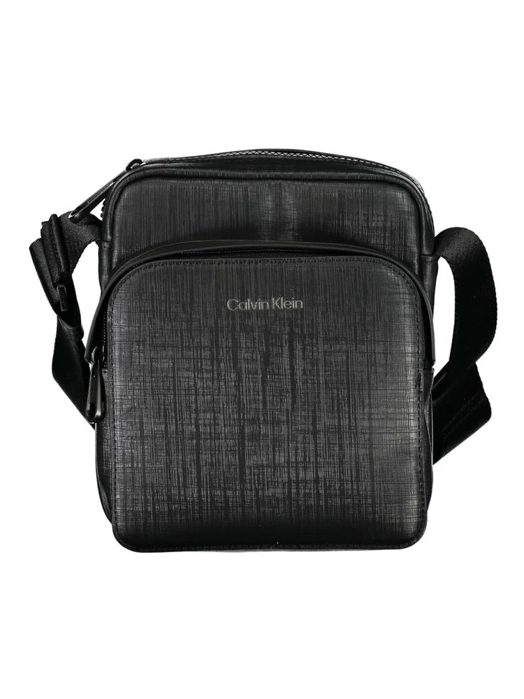 Black Polyester Shoulder Bag