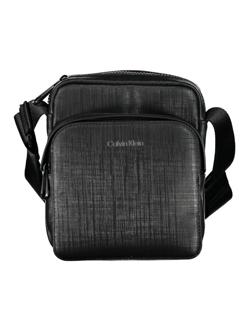 Black Polyester Shoulder Bag