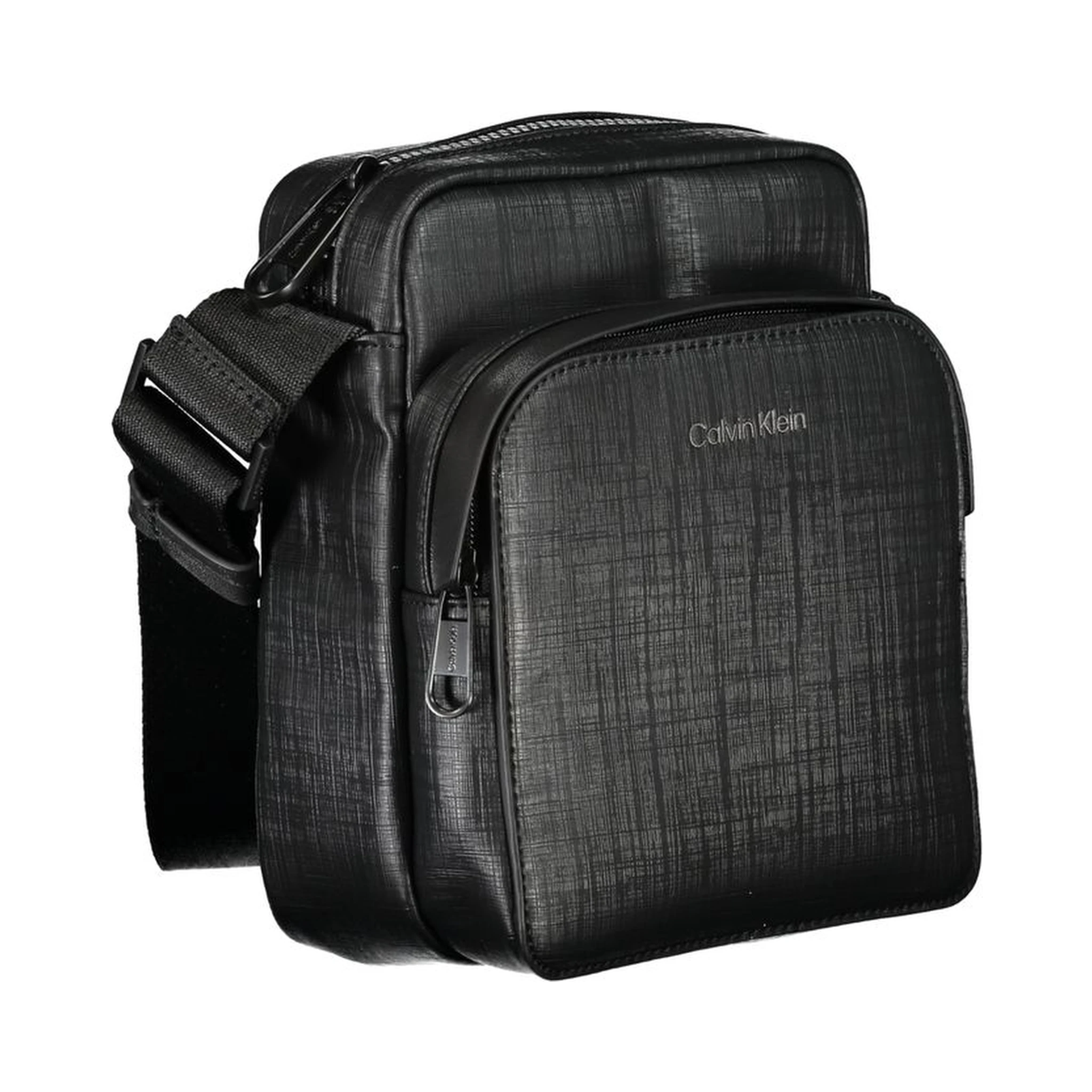 Black Polyester Shoulder Bag