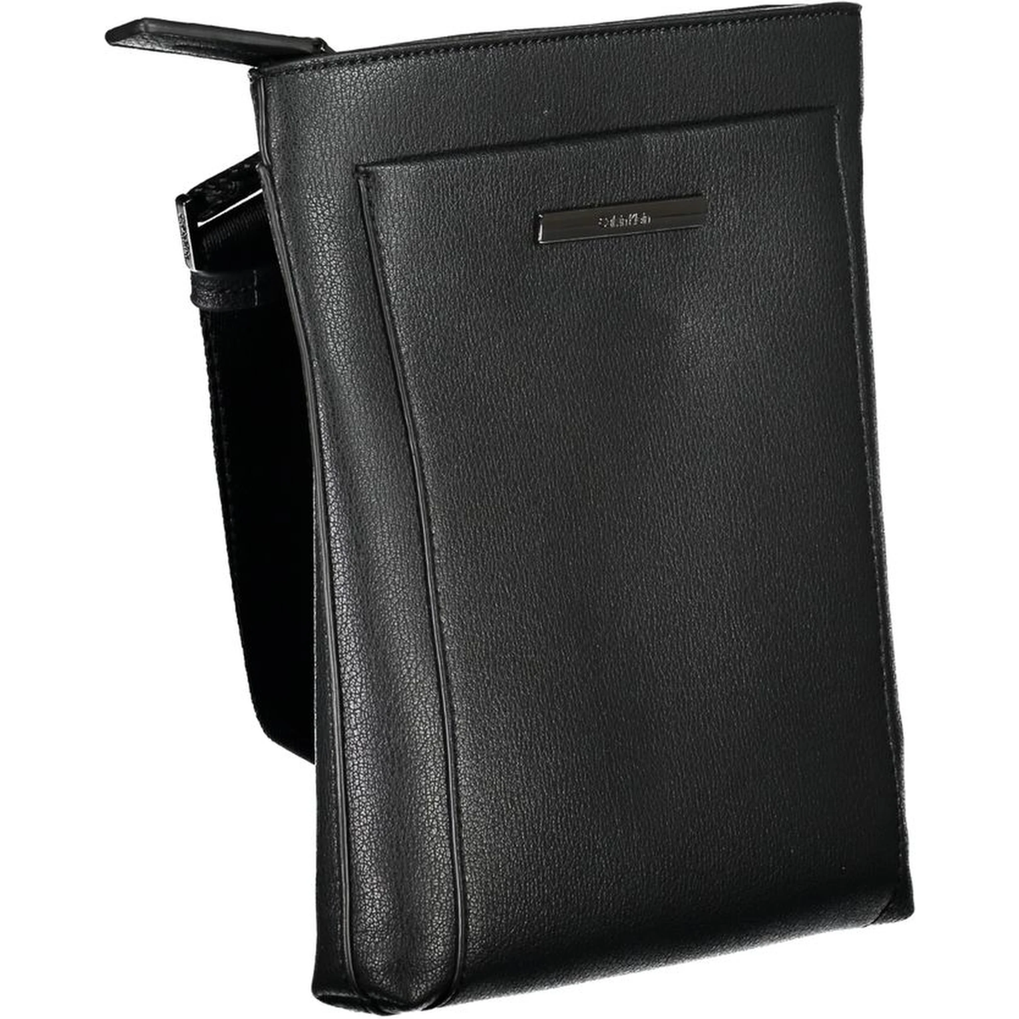 Black Polyester Shoulder Bag