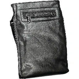 Black Polyester Shoulder Bag