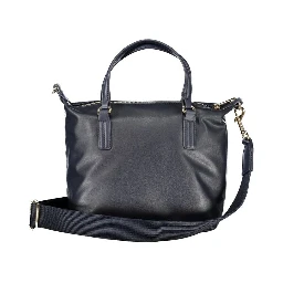 Blue Polyester Handbag