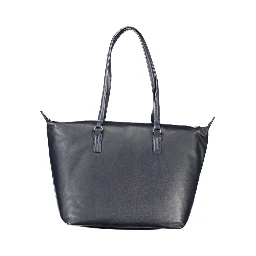 Blue Polyester Handbag