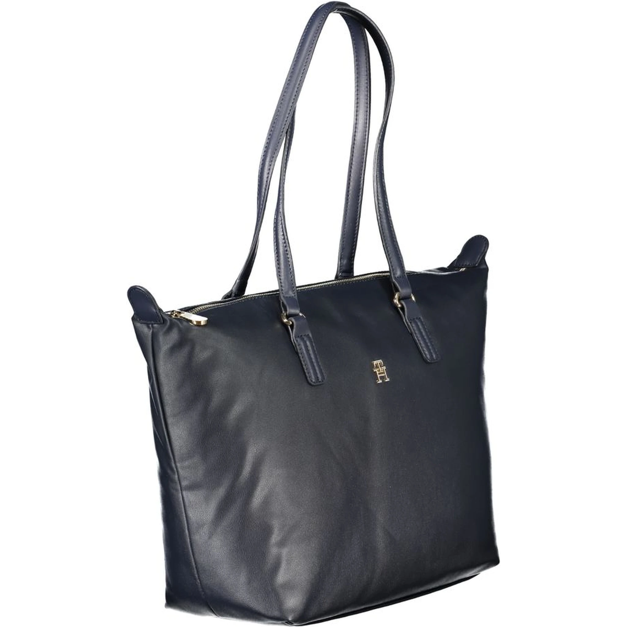 Blue Polyester Handbag