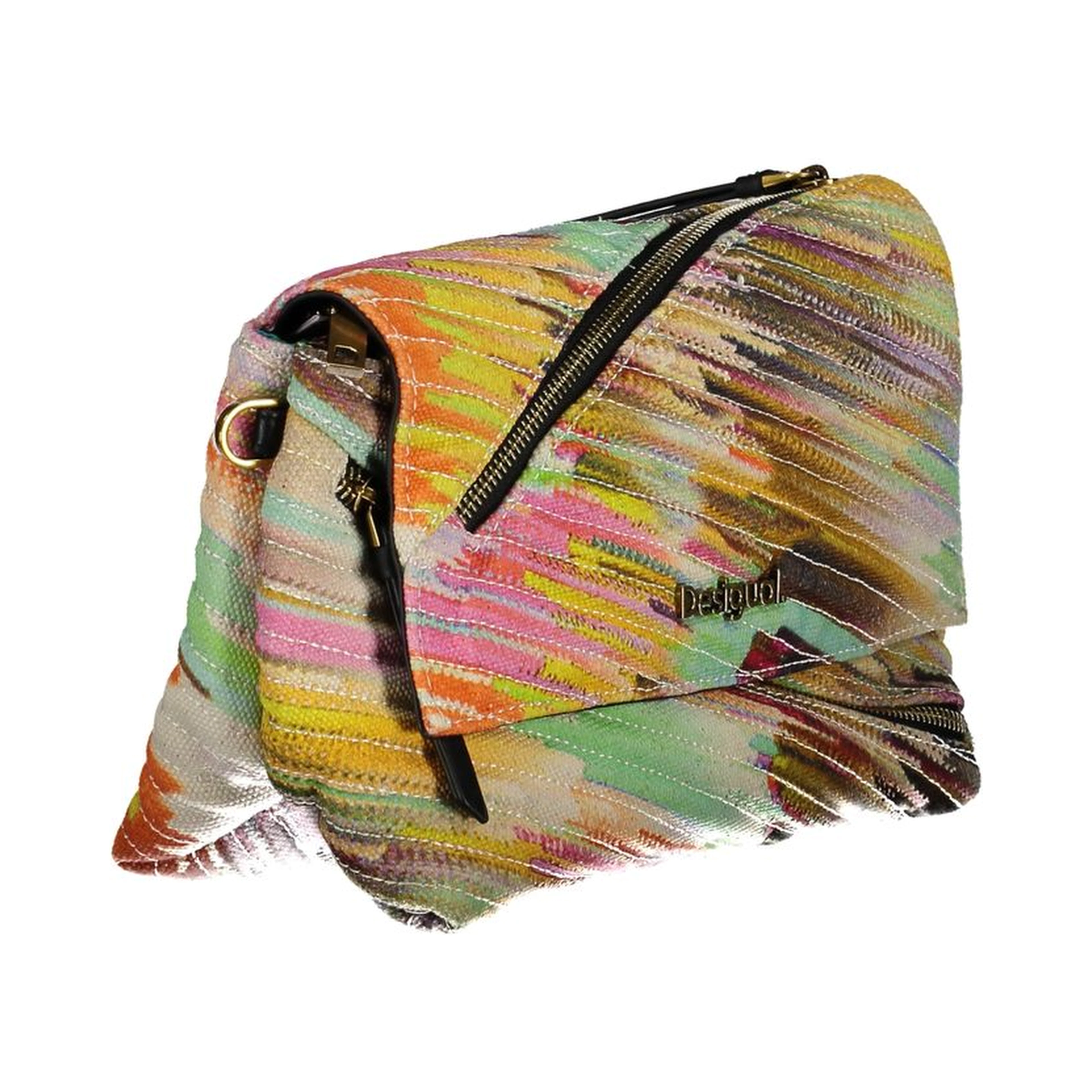 Yellow Polyester Handbag
