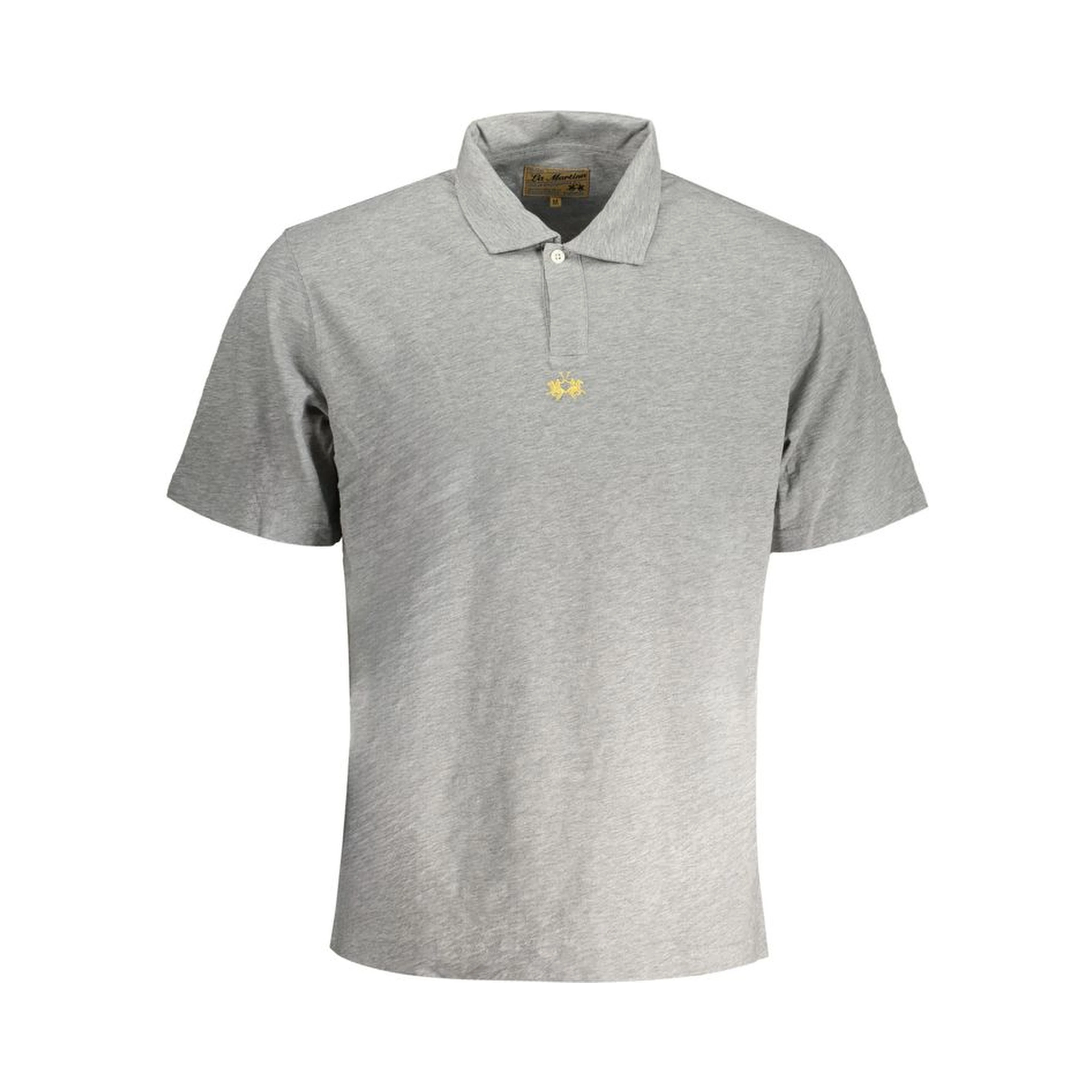 Gray Cotton Polo Shirt