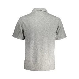 Gray Cotton Polo Shirt