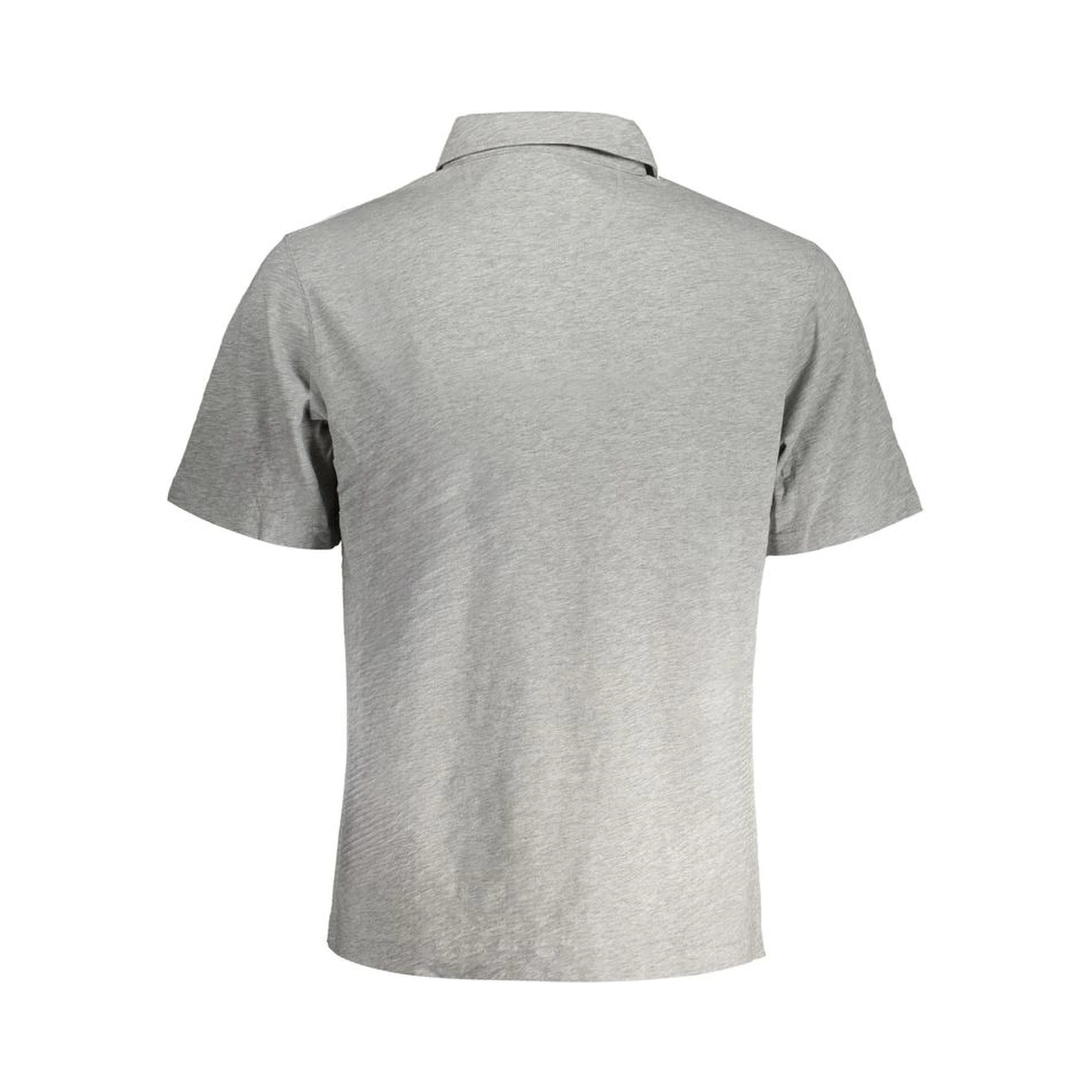 Gray Cotton Polo Shirt