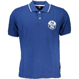 Blue Cotton Polo Shirt