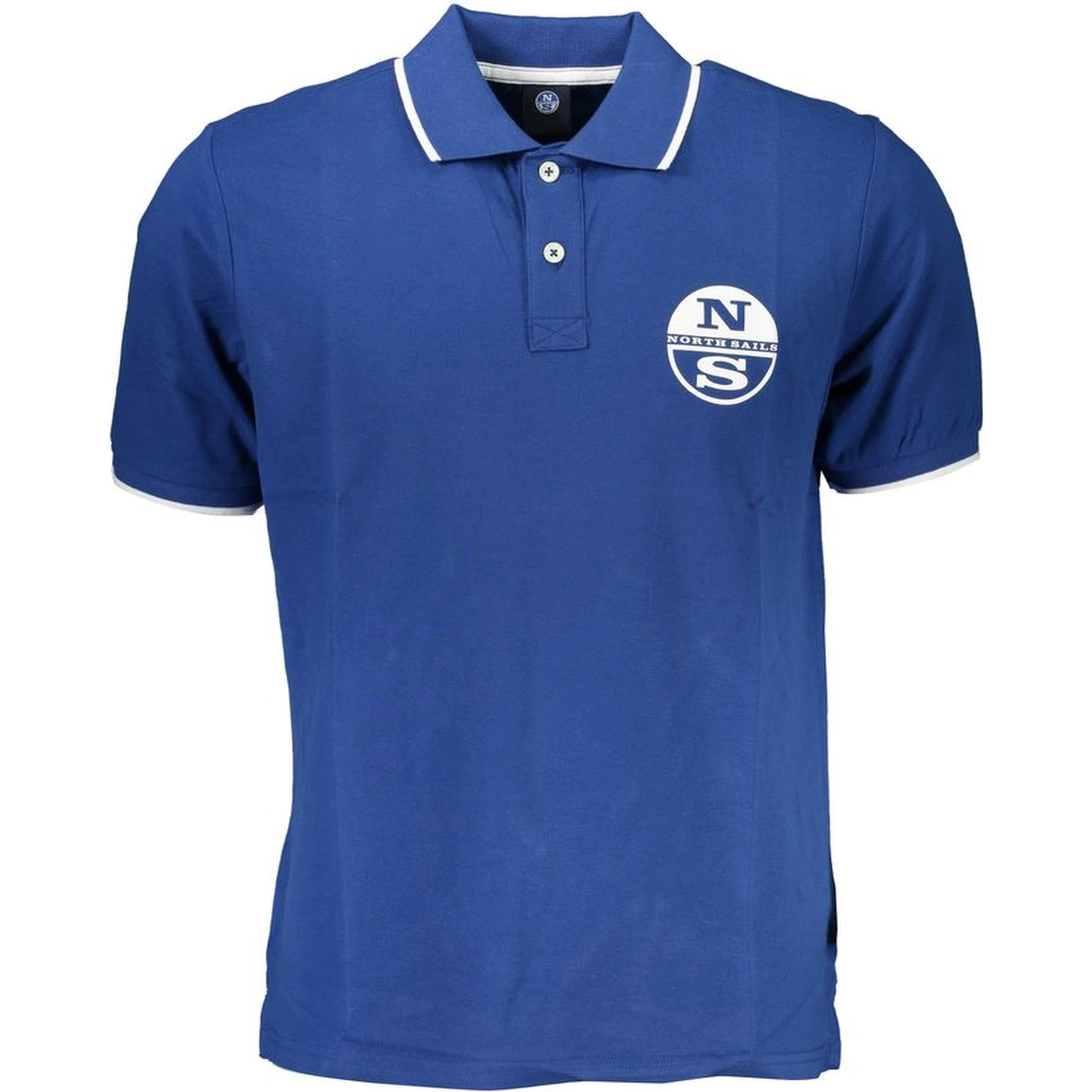 Blue Cotton Polo Shirt