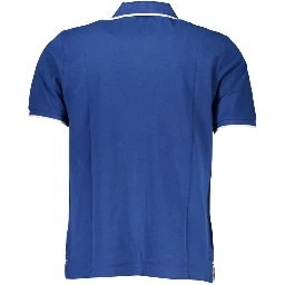 Blue Cotton Polo Shirt