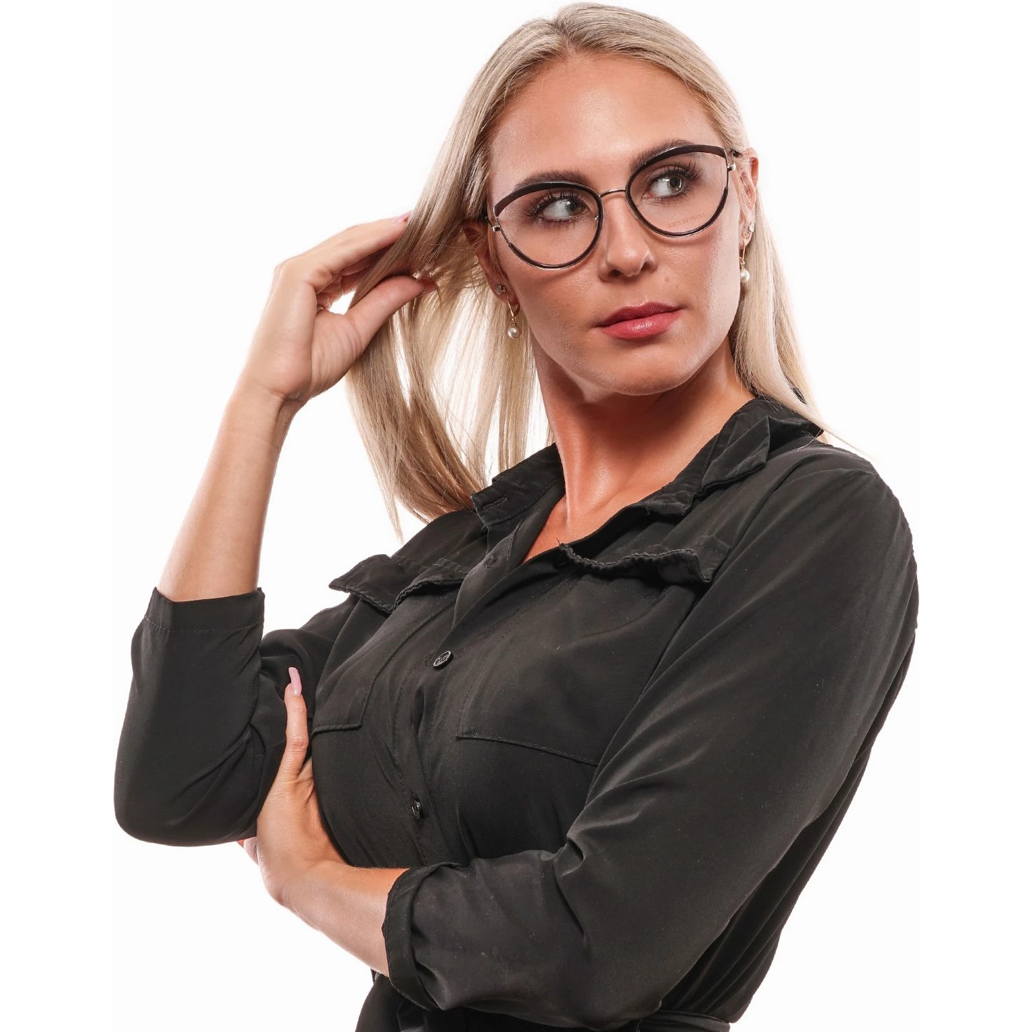 Black Metal & Plastic Glasses (Frames)