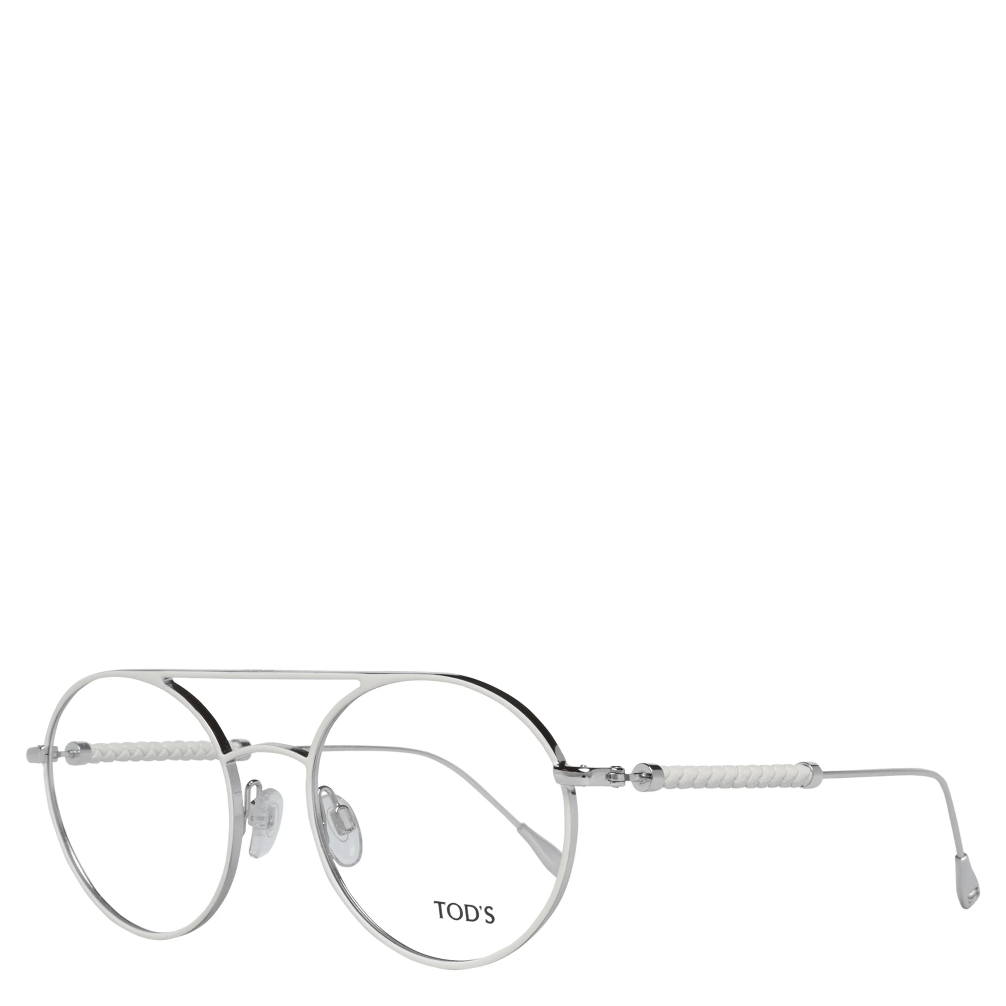White Metal & Leather Glasses (Frames)