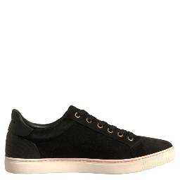 Black Logo Suede Leather Men Sneakers Shoes